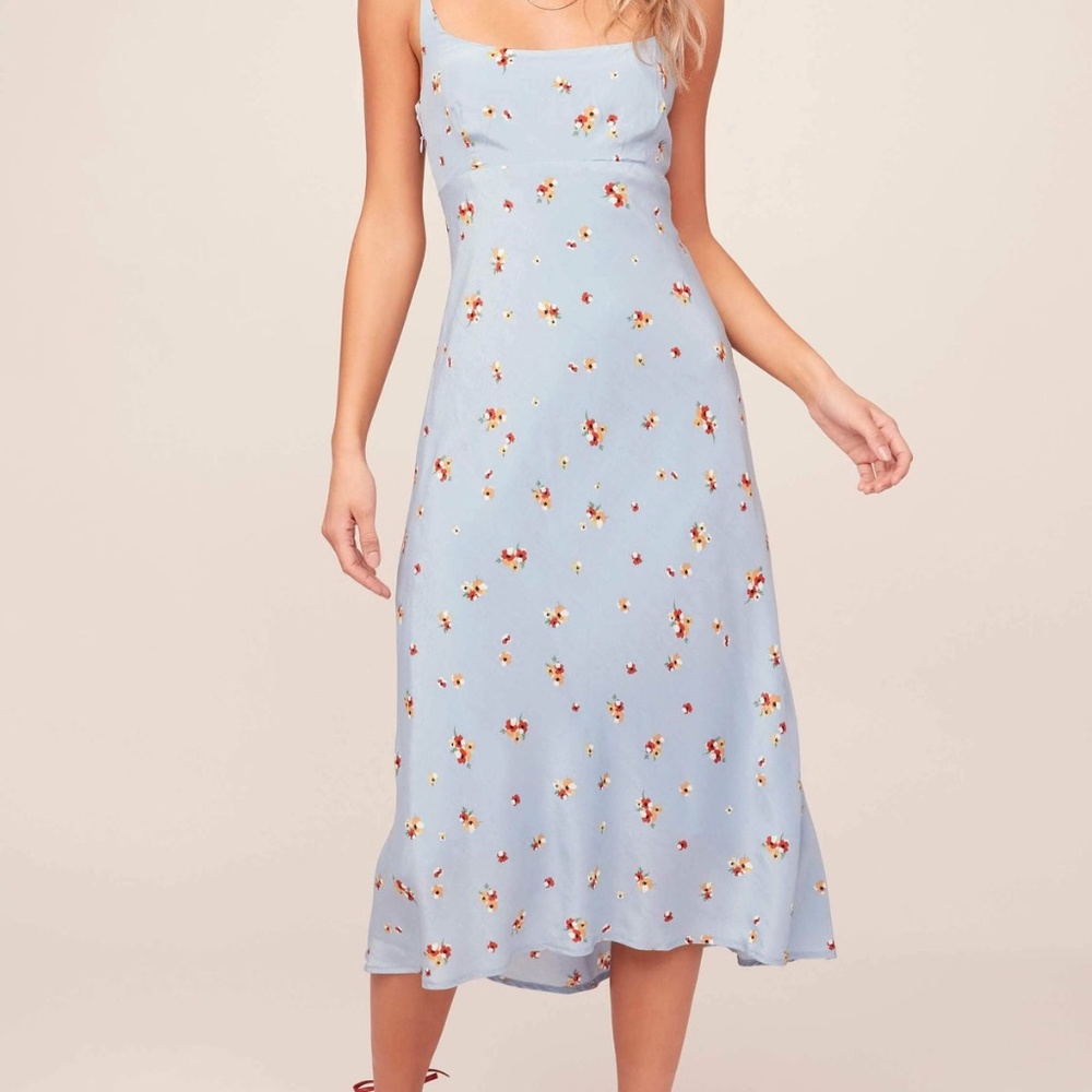Joan Dress ASTR the Label - Sky Blue Pansy